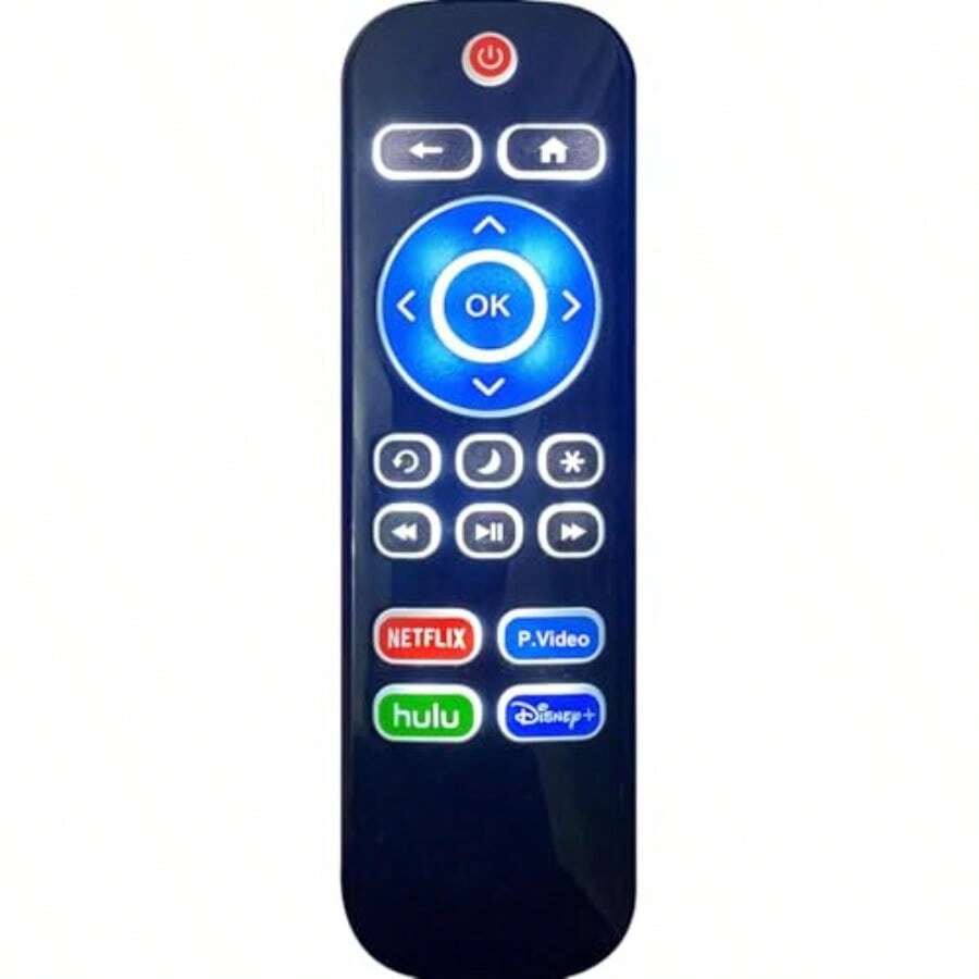 Replacement Backlit Remote Control For  Hisense Sharp  Onn Element Insignia Westinghouse Roku TV T For Roku Stick Or Box 65hj - 黑色或灰色 - 查看 1