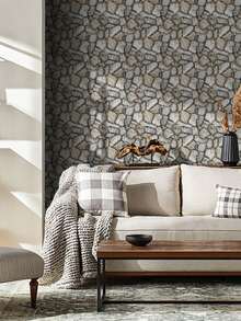 10/20pcs 3D PVC Faux Stone Peel And Stick Wall Panels, Waterproof Wall Stickers, Kitchen Backsplash, Bathroom Waterproof Wall Panels, Marble Style, Farmhouse Walls, Fireplace, Wall Decor - Multicolor - View 10