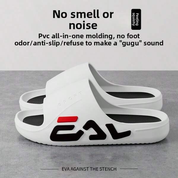 Men's Slip-On Slippers, Indoor Home Soft Sole Anti-Slip Durable Casual Thick Sole Sandals, New Summer 2025 Design For Men