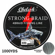 Chelesh 1000 Yards/914 Meters, 4-Strand Braided PE Fishing Line, Available In Color And Olive Green, Fishing Tools, Fishing Gift