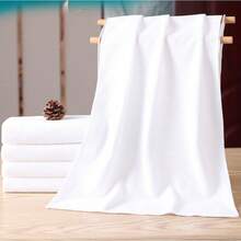 1 件超强吸水柔软长方形白色毛巾，酒店和旅行使用，速干面巾，适合度假
