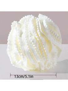 Éponge de douche à pompons en dentelle, boule de bain en maille exfoliante pour hommes et femmes, rentrée scolaire