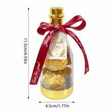 Set de 12 envases en forma de botella de champán, diseño ligero y portátil, contenedores de almacenamiento adecuados para frutas secas, snacks, chocolate - Multicolor - Ver 4