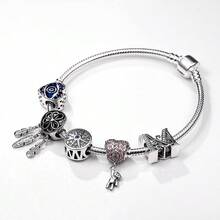 KUNSIR Snake Chain Charm Bracelets For Charm 925 Sterling Silver Jewelry Bracelet Fits Any Charm Gift For Women - 17.0Centimeters - View 7