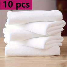 1 件超强吸水柔软长方形白色毛巾，酒店和旅行使用，速干面巾，适合度假