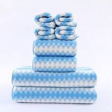 8-teiliges graues Handtuch-Set, 2 Badetücher, 2 Handtücher und 4 Waschlappen - hochabsorbierend, schnelltrocknend, super weich aus Mikrofaser, flauschiges Badezimmer-Handtuch-Set für Schönheitssalon, Hotel, Sport, Zuhause, Handtücher, Hautpflege-Badetücher