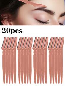 20/3 piezas Conjunto de Recortadora Eléctrica de Cejas Color Café, Depiladora para Cejas, Boca, Cara para Hombres y Mujeres, Adecuada para Principiantes, Compacto y Portátil, para Uso Diario o Viaje, con Tapa Protectora