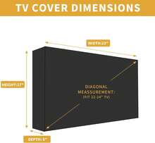 Outdoor TV Cover For 22 To 24 Inches LCD, LED, Water Repellent, Weatherproof And Dust-Proof TV Screen Protectors With Cleanig Cloth (24 Inch,Black) - 黑色 - 查看 7