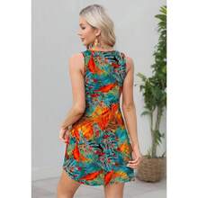 OFEEFAN Womens Summer Dresses 2025 V Neck Sleeveless Sundresses With Pockets Beach Vacation Clothes Floral/Plain - A Floral 07 - 查看 5
