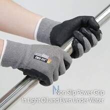 DEX FIT Level 5 Cut Resistant Gloves Cru553 Prime, 3D-Comfort Fit, Firm Grip, Thin & Lightweight, Touch-Screen Compatible, Durable, Breathable & Cool, Machine Washable; Grey S (7) 1 Pair - 頂級灰色 - 查看 11