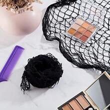 Cotton Triangle Hair Net For Rollers, Women Mesh Hair Net Setting For Sleeping, 35 X 35 X 57 Inches, Black (4) - 彩色 - 查看 5