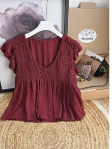 Women T-Shirts - Màu Đỏ Sâu - Xem 3