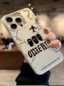1pc White Airplane Design Full Wrap TPU Anti-Drop Phone Case Compatible With Apple 16, 15, 14, 13, 12, 11 Pro Max Waterproof Shockproof Scratch Resistant - Multicolor - View 3