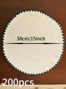 1/4/6/12 buc. Covorașe rotunde brodate albe, stil minimalist japonez, lavabile și reutilizabile, potrivite pentru sărbători, reuniuni, petreceri de ziua de naștere, nunți, decorarea mesei de cină, decorarea casei