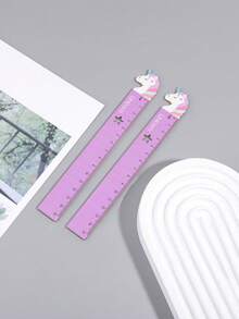 1 件紫色卡通心形动物尺