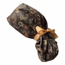 Floral Print Casual Polyester Work Cap, Multi-Seasonal Sports Hat - Plus Size Ribbon Hat - View 16