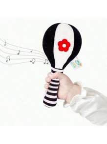 Black & White Infant Soft Rattle Toys, High Contrast Black And White Plush Mute Rattle Sarpint Shaker, Newborn Gift Suitable For 0-3-6 Month Baby