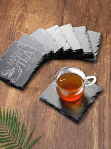 1pc Personalized Stone Coaster, Personalised Your Drink Here, Custom Text And Drink Picture Ornament, Tea Coffee Gin Beer Wine Whisky Laser Engraved Gift, Unique Ideal Gifts For Him, Her, Boyfriend, Girlfriend, Dad, Mom, Family, Friends For Anniversaries, For Valentine's Day, For Mother's Day, For Birthdays, For Holiday Party, For Father's Day, For Graduation, For Weddings, For Halloween, For Couples Gift, Wedding, Christmas