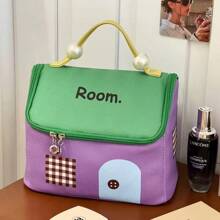 Bolsa de cosméticos de alta calidad con diseño de dopamina para niñas, bolso con gran capacidad y compartimentos, organizador de viaje impermeable, bolsa para maquillaje, bolsa para artículos de cuidado