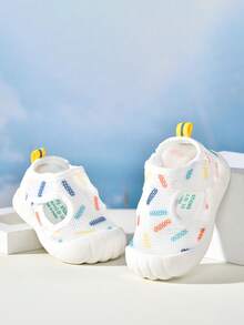Spring And Summer Style Baby's Breathable Walking Shoes With Anti-Skid Soft Sole And Mesh Upper, Comfortable Fashionable Sandals For 0-3 Years Old