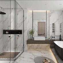30pcs Luxury Marble Wallpaper 3D Stickers, 20/30pcs, 30.0cm X 59.99cm - Waterproof, Modern Minimalist Design For Bedroom, Living Room, Kitchen, Bathroom Decor, Bedroom Wall Decor | Modern Wall Art | Durable Wall Decoration, Wall Decor