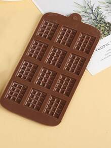 1 Peça Forma de Silicone Antiaderente com 12 Cavidades para Mini Chocolates, Adequada para Chocolate Caseiro, Waffles, Brittle de Nozes, Doces, Decoração de Bolos