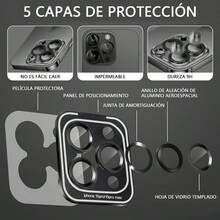 Mida Style Kit Mica de Cristal Privacidad mas Mica de Cristal HD mas Mica para Cámaras Compatible con iPhone - transparente - Ver 4