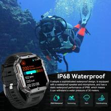 GUHUAVMI GUHUAVMI Ultra Large Capacity Battery Sport Smart Watch, 1000mAh Huge Battery, 2.01inch HD Full Screen Touch, Wireless Call/Dial, LED Flashlight, Clock, Music Control, Shutter Control, Fitness Tracker, Heart Rate/Sleep Monitoring, IP68 Waterproof Smartwatch For Men Women, Compatible With Android/IOS