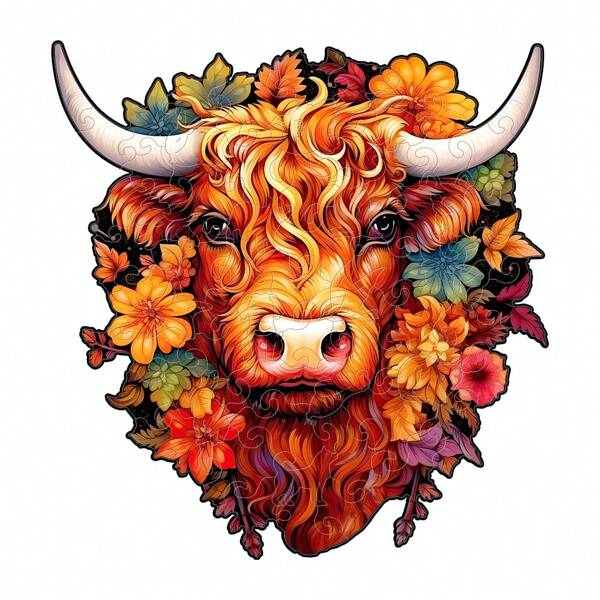 Cow Shaped Gift Box, Wooden Puzzle, Irregular Shaped Animal Puzzle, Birthday Gift, Personalized And Unique Home Decoration Gift, Family Interactive High Difficulty Game