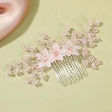 New Handmade Bridal Pearl Flower Hairpin & Hair Comb Set, Wedding Dress Accessories