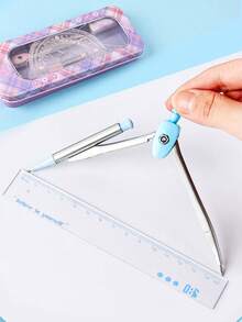 圆规尺套装、专用直尺套装、三角尺套装、小学生专用软尺套装。专业绘画。返校季/毕业季礼物，学校用品，返校季 - 套裝 包含(金屬收納盒) - 查看 6