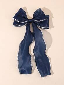 1pc Custom Hair Bow Mesh Ribbon Bow Elegant Hair Barrette Bow Hair Clip With Long Tail Accessory For Girls Kids Teens Vacation Daily Party Festival Hair Accessory Back To School - Multicolor - View 8