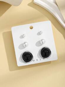 1 件波西米亚风格金属和人造珍珠时尚经典百搭时尚耳环，适合女性日常佩戴、派对、礼物