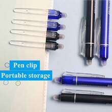 66支可擦笔，0.5mm中号笔尖，适用于儿童、学生、学校、办公室、文具、礼品 - 6种颜色包括蓝色、黑色、红色、绿色、浅蓝色、橙色、紫色、玫瑰红、棕色、浅绿色、黄色、粉色 - 适用于返校、万圣节、感恩节、圣诞节、生日等场合。 - 彩色 - 查看 5