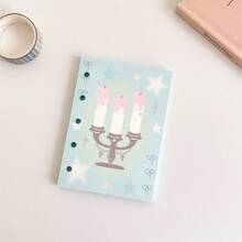 Agenda rilegata a fogli mobili in morbida pelle con brillantini a forma di cuore M5, quaderno colorato da studente, diario con doppio bottone per ragazza, forniture scolastiche, back to school
