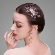 New Handmade Bridal Pearl Flower Hairpin & Hair Comb Set, Wedding Dress Accessories
