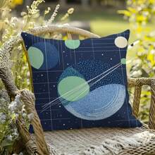 Modern Simple Geometric Lines Bohemian Planet & Meteor Pattern Print Pillowcase For Living Room Sofa, Bedroom Sofa, Bed, Car Decoration Cushion Cover [Single Sided Printing] [No Pillow Core]