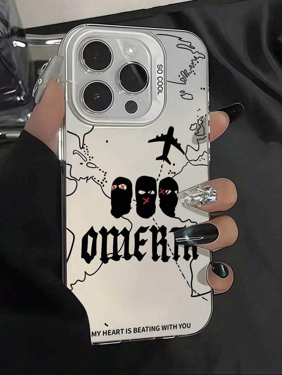 1pc White Airplane Design Full Wrap TPU Anti-Drop Phone Case Compatible With Apple 16, 15, 14, 13, 12, 11 Pro Max Waterproof Shockproof Scratch Resistant - Multicolor - View 1