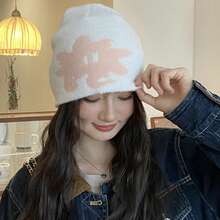 Gorro tejido con estampado de letras para mujer, ropa de calle Hop Harajuku Y2k, jersey de moda coreana estético negro Unisex ZNZC - 6 - Ver 16