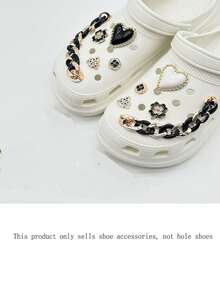 GEET洞洞鞋火爆装饰！玫瑰金钻石+珍珠链条绑带，5分钟DIY轻奢珠宝鞋，多种装饰任你选，网红博主追捧的流量密码