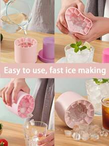 3/1 pieza para hacer cubitos de hielo de 60/40/30 cuadrículas, molde portátil de cubitos de hielo cilíndricos 3D, bandeja de hielo de silicona de fácil liberación, vaso exprimidor para hacer hielo, cubo de hielo de silicona con tapa incluida, molde de hielo cilíndrico de fácil liberación, mini cubo de hielo