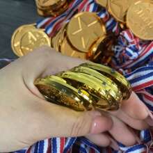 10 piezas de Medallas con forma de estrella de cobre, plata y oro, de material PP duradero, recuerdos para fiestas deportivas, adecuadas para escuela, premios de juegos, competiciones deportivas, recompensas, regalos de fiesta y decoraciones