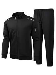 New Sports Outdoor Tracksuit Set For Boyfriend Style Men, Includes Sweatshirt Jacket + Pants, Autumn/Winter Suit