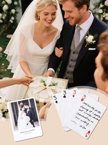 Customized Guestbook Playing Cards Customized Playing Cards With Photos Wedding Signature Book Blessing Cards For Married People Guestbook For Weddings Graduation Birthday Celebrations