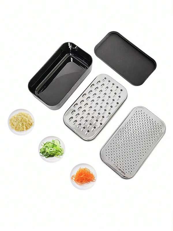 1pc Double-Sided Cheese Grater, Rectangular Vegetable Julienne Slicer & Shredder, Cheese Grater & Zester