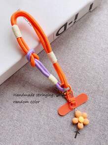 1pc Colorful Knotted Flower Fashion Anti-Lost Detachable Phone Lanyard