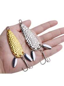 GOTURE 1 Peça Goture Isca Colher Giratória de Pesca Prateada, Corpo de Liga de Zinco, Acessório de Pesca, 24g/0,85oz