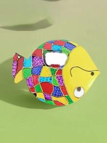 1 pieza Abrebotellas con forma de pez, imán para nevera, decoración del hogar bohemia