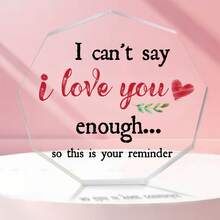 感恩节礼物-1PC 透明九边形亚克力，婚礼桌面装饰，送给妻子和丈夫的感恩节礼物，送给父母的结婚周年纪念品，送给朋友的婚礼礼物，装饰摆件，装饰，桌面装饰