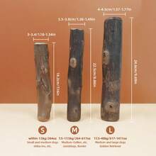 100% 天然咖啡木狗咬胶玩具，多种尺寸，缓解无聊，训练互动用品，适合所有尺寸的狗，咬胶棒和牙齿清洁棒（随机形状和颜色），万圣节狗零食 - 隨機顏色 - 查看 10